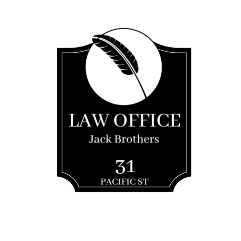 Law Firm Name and Quill Logo for Law Office Sign Template